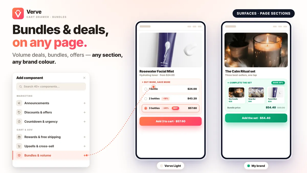 Bundles & deals on any page